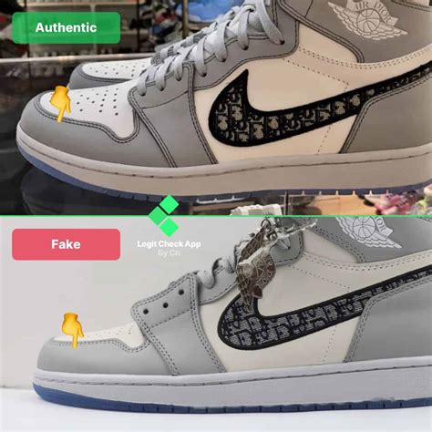 how to tell if jordan 1 dior are fake